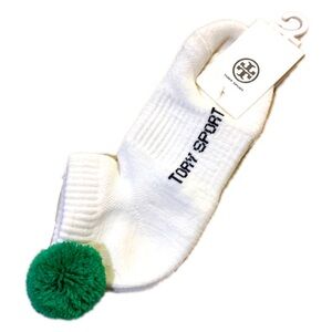 NWT Tory Burch Sports Performance Compression Pom-Pom Socks